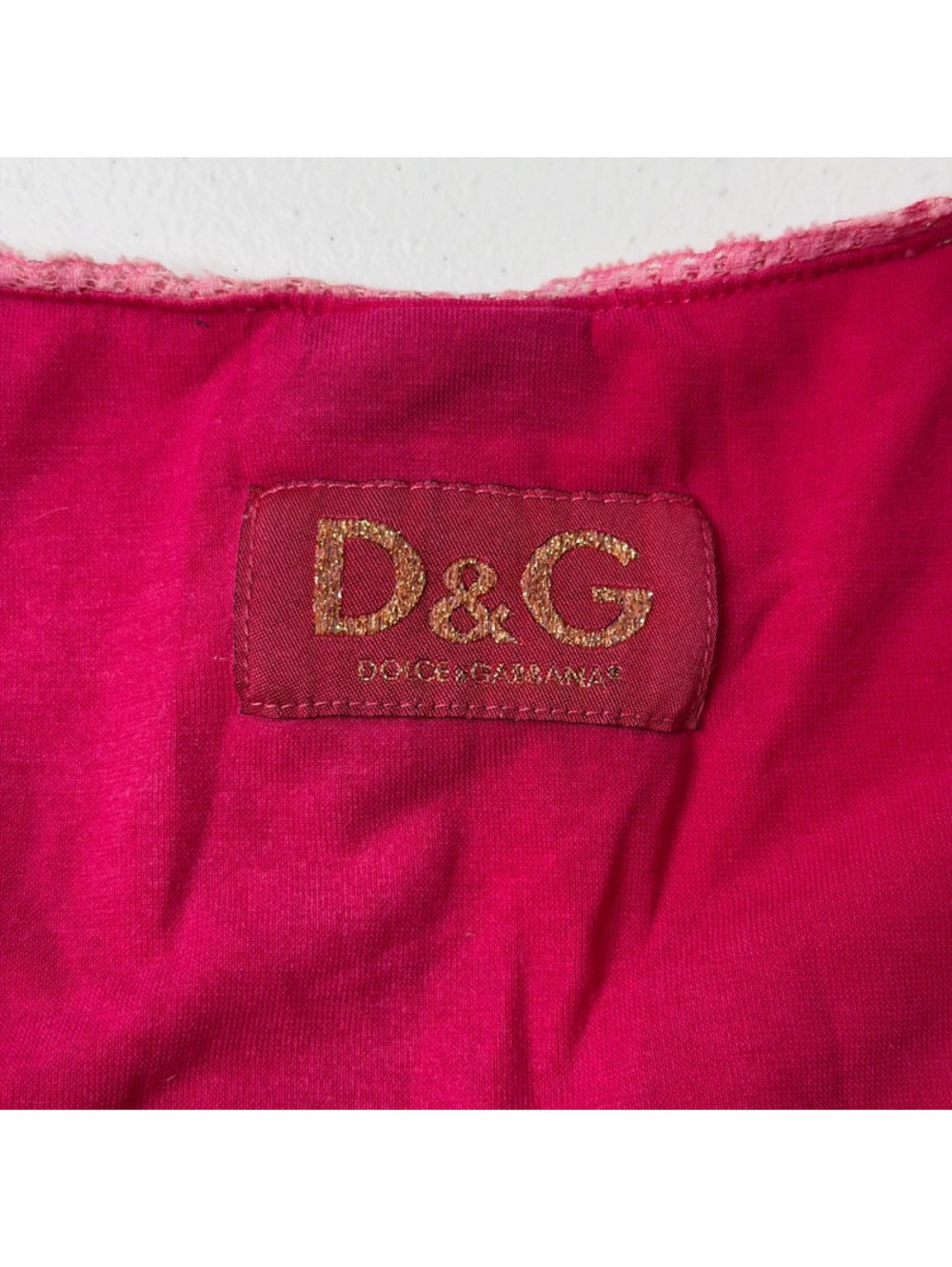 D&G Dolce & Gabbana Y2K Fairy Coquette Pink Ombré Lace Cami Top Size L - Picture 5 of 7